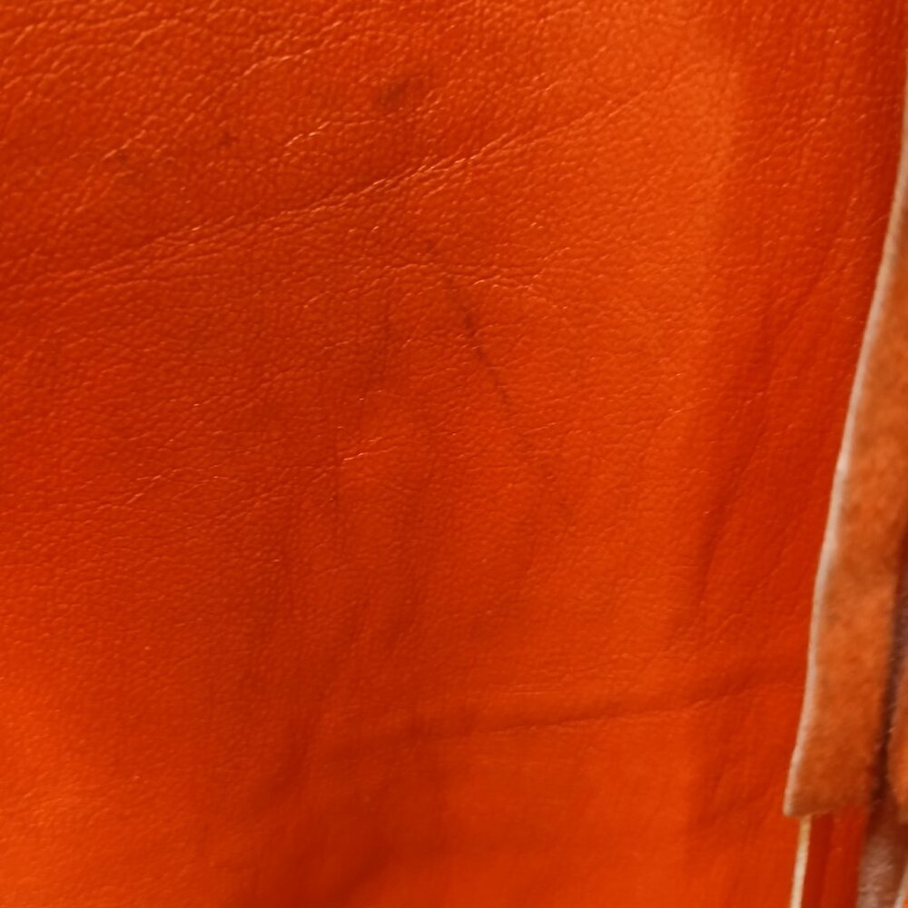 Fiorucci 1980 Vintage Red Leather Fringe Safety Jeans * Edgy Western  * Sz 28 - Picture 11 of 14